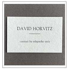 Business Card by David Horvitz