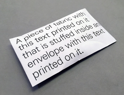 Stuffed Envelope by Micah Lexier